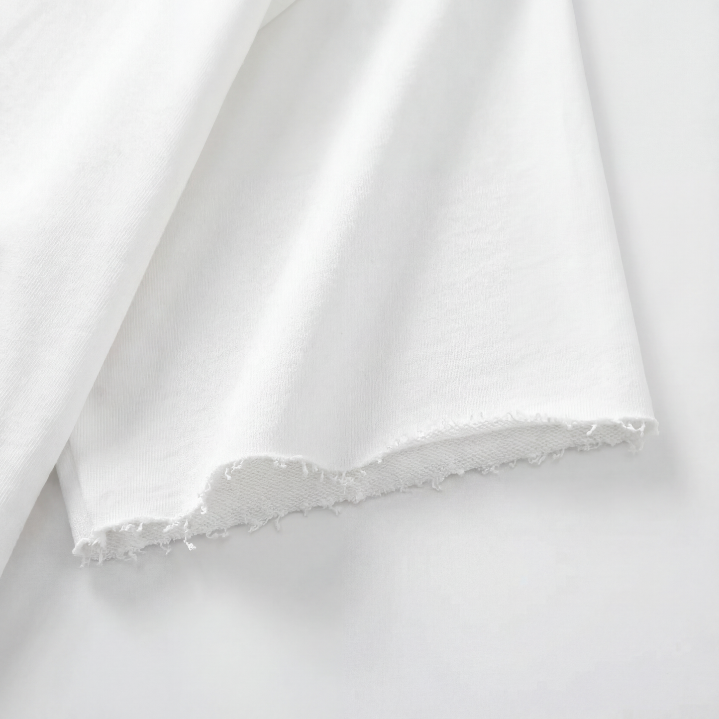 Broken Record, Boxy Half-Sleeve Raw-Edge T-Shirt