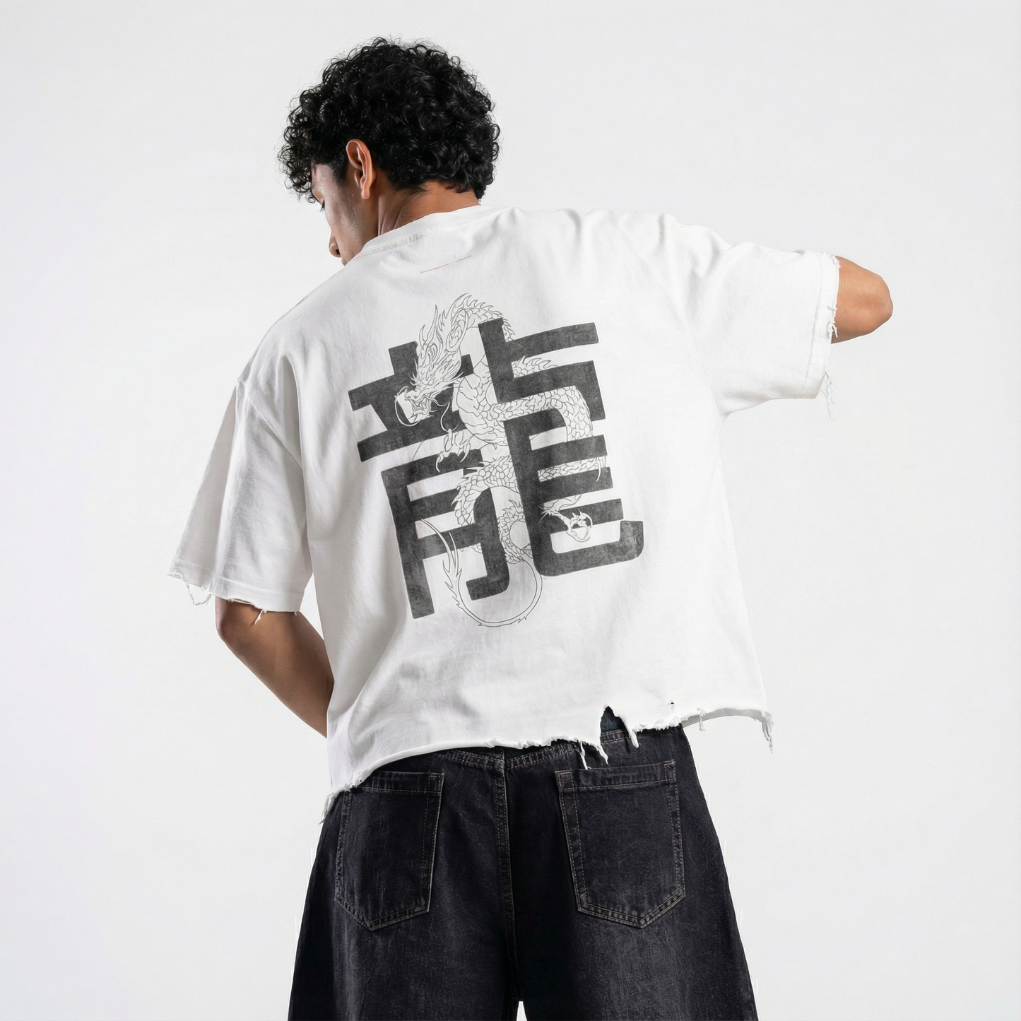 Japanese Dragon, Vintage Wash Boxy Shirt