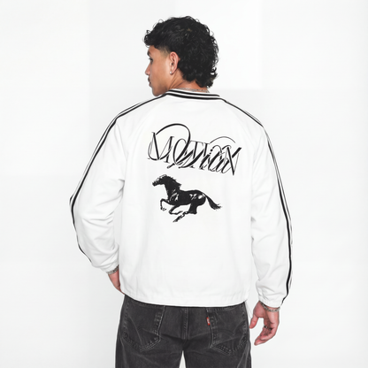 Wild Motion, Striped Lapel Collar Sweatshirt